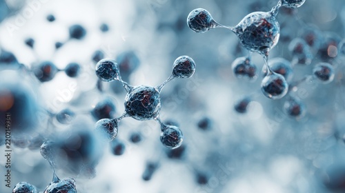 Naklejka Abstract molecular structure representing science and technology concept