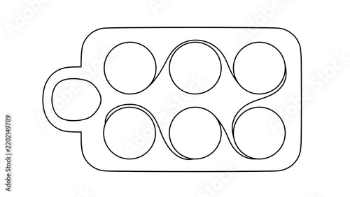 Plakat Muffin tin white background.