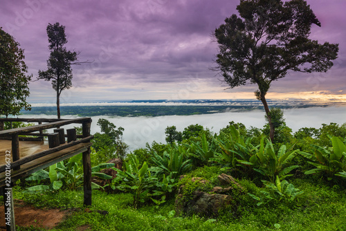 Beautiful sunrise in Phu Wiang National Park, Khon Kaen  province, ThaiLand.