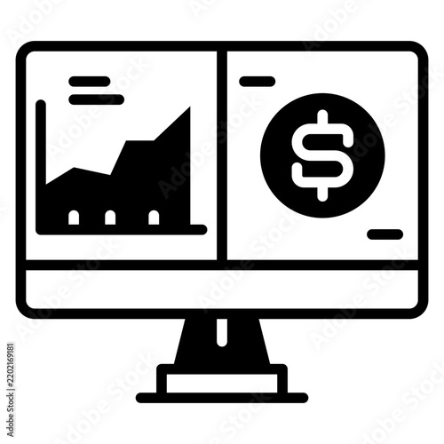 Stock Market Solid Icon