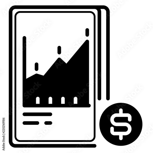 Stock Market Solid Icon