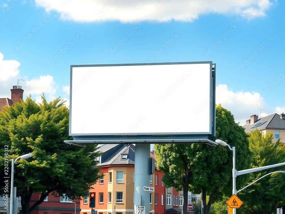 Fototapeta premium Empty billboard in urban setting