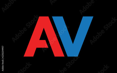 Initial AV Letter Logo Design Service
