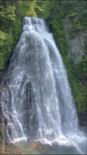 Heavy Waterfall Curtain and Spray Close Up Vertical Video