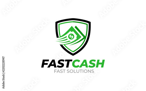 Illustration graphic vector of fast cash payment business logo design