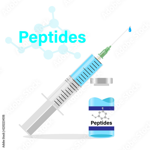 Syringe and a vial labeled 