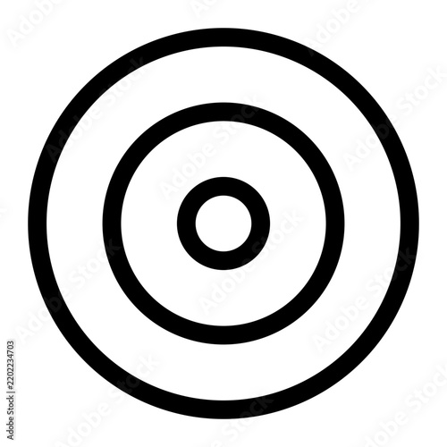 Business Target Goal Icon Vector Illustration with Arrow in Bullseye for Success and Achievement Concepts
