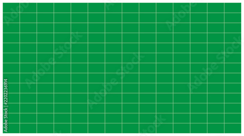 Green checkered grid background with fine white lines and uniform square pattern