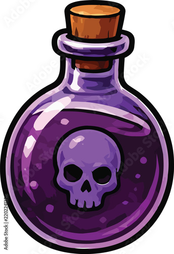 poison bottle with skull