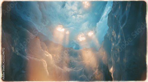 Ethereal Ice Cave with Crystal Walls