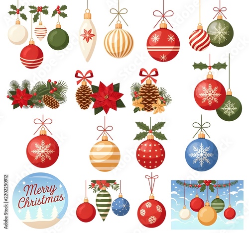set of christmas balls
