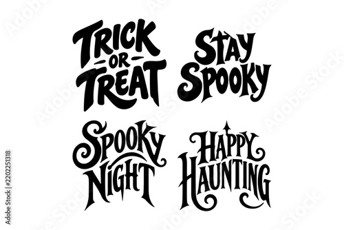 Halloween Typography Design – Spooky Hand Lettering, Scary Halloween Text and Retro Seasonal Graphic