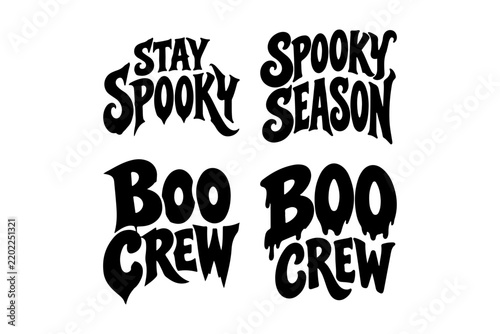 Halloween Typography Design – Spooky Hand Lettering, Scary Halloween Text and Retro Seasonal Graphic