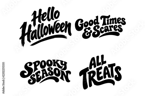 Halloween Typography Design – Spooky Hand Lettering, Scary Halloween Text and Retro Seasonal Graphic