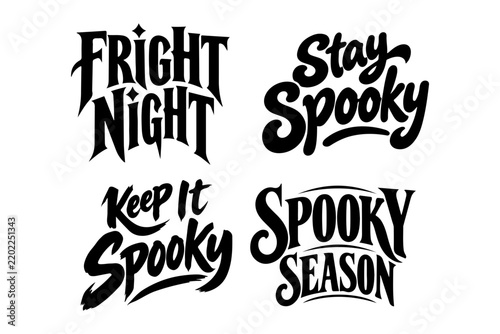Halloween Typography Design – Spooky Hand Lettering, Scary Halloween Text and Retro Seasonal Graphic