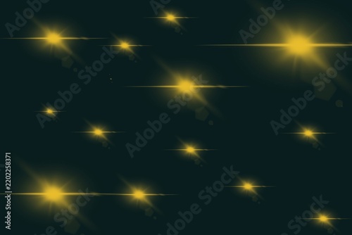 Dark green background with golden horizontal light flares