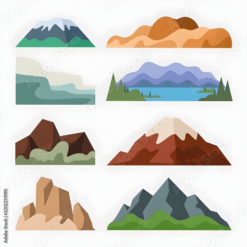 vector illustration of mountain landscape