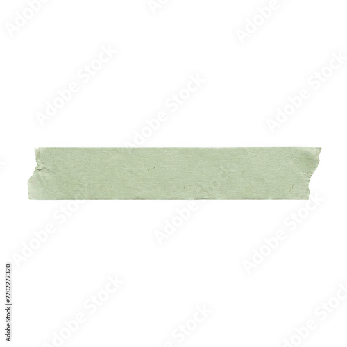 Light green pastel masking tape strip isolated on transparent background