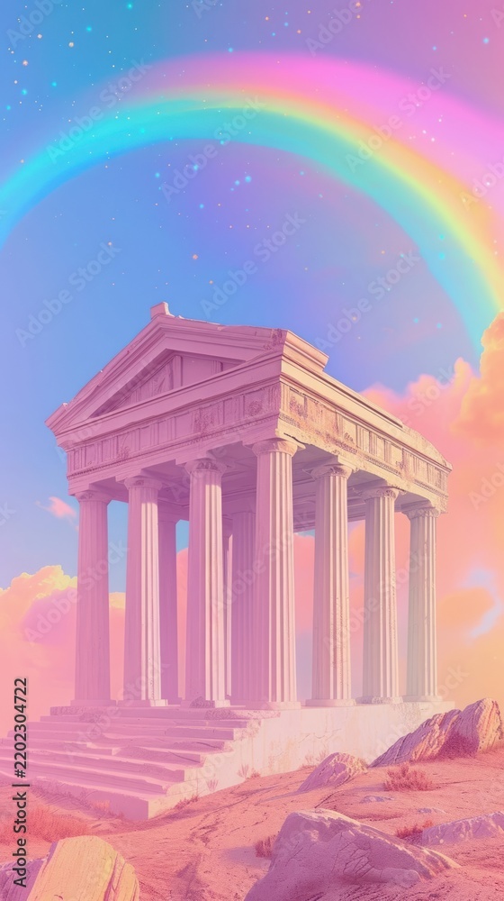 Obraz premium Temple sky architecture building.