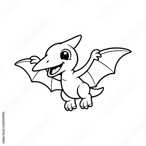 Cute dinosaur coloring page cartoon dino characters in black and white line art, prehistoric animal vector illustrations for kids activity books