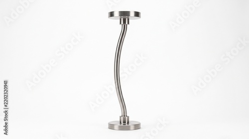  Slender column bowed sideways under axial load, buckling physics concept