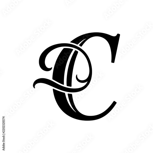 Elegant Intertwined CD Monogram Letter Logo Design
