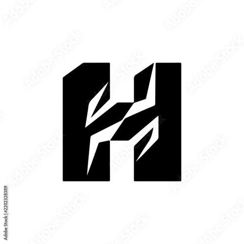 Minimalist Letter H Logo Sharp Block Design