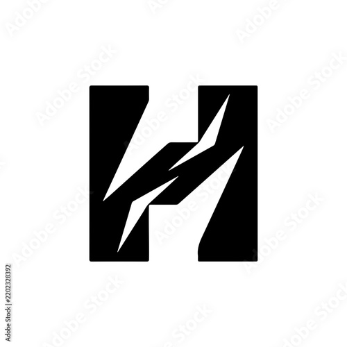 Minimalist Letter H Monogram Icon Design