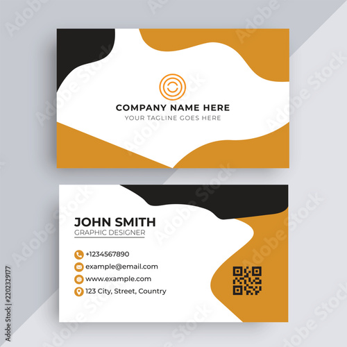 Abstract wave pattern on a corporate business card vector illustration