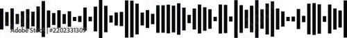 Abstract sound wave audio frequency visualization with waveform
