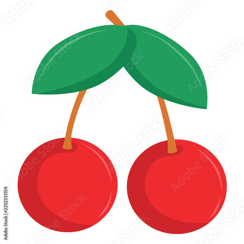 Cherry fruit icon vector, cherries vector illustration
