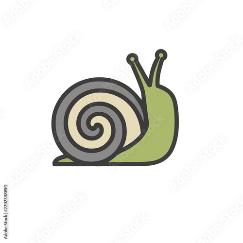 Cartoon snail illustration isolated on transparent background