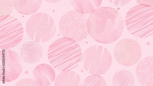 Abstract Circle Pattern Loop Background - pink