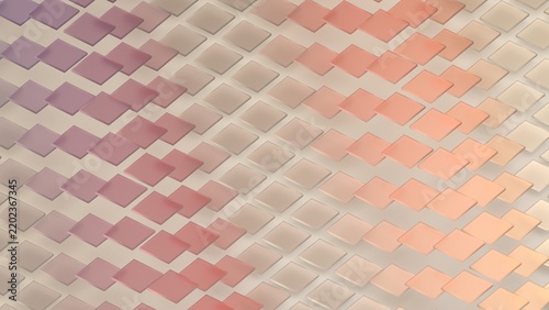 An array of colorful squares undulates like gentle waves
