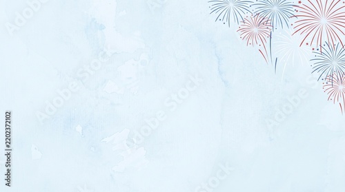 Columbus Day Patriotic Fireworks and Stars Background