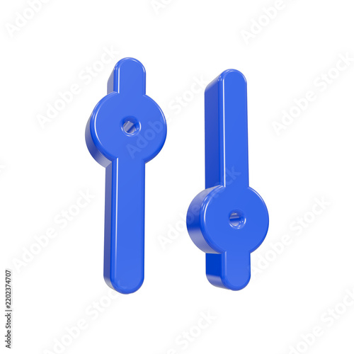 Naklejka setting adjust icon 3D rendering