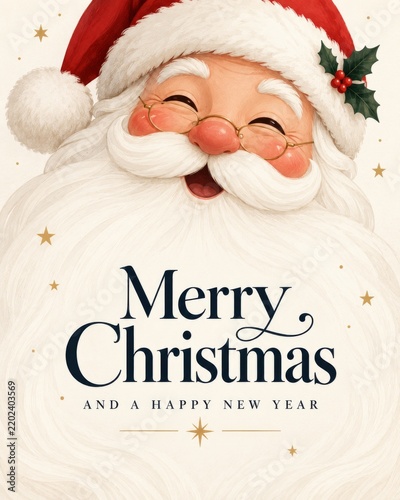 Santa Claus Wishes Everyone a Merry Christmas and a Happy New Year