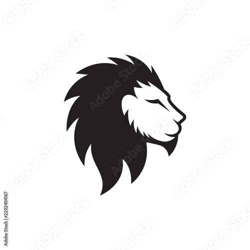 Majestic Lion Head Side Profile Mascot