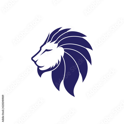 Majestic Lion Head Side Profile Mascot
