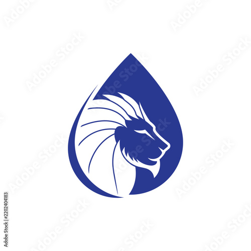 Majestic Lion Head Inside Water Drop