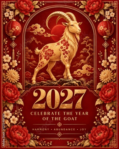 Celebrate the Year of the Goat in 2027 With a Traditional Design and Symbols of Abundance