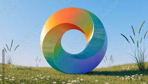 colorful easter egg on a meadow
