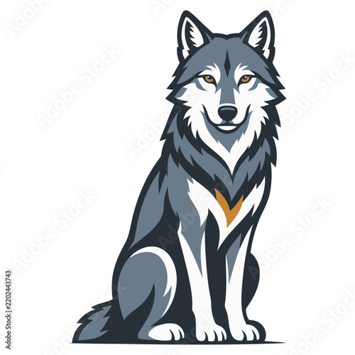 Wolf vector and illustration.