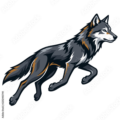 Wolf vector and illustration.