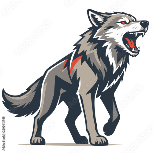 Wolf vector and illustration.