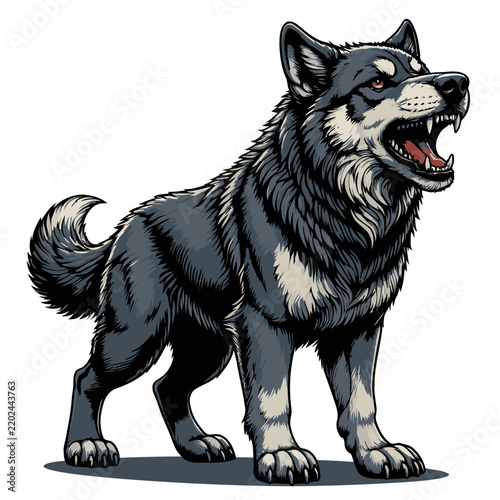 Wolf vector and illustration.