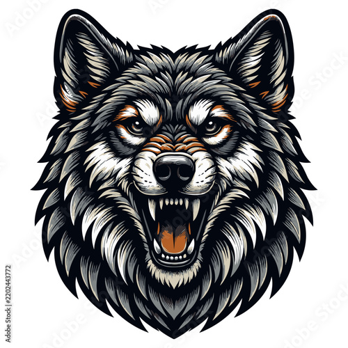 Wolf vector and illustration.