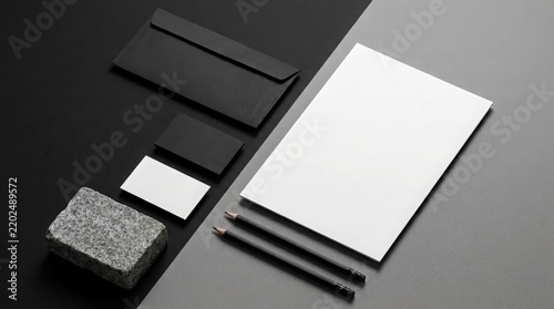 Minimalist Corporate Branding Identity Stationery Mockup Template