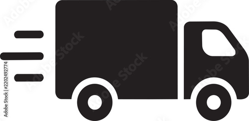 Fast Delivery Truck Icon Symbolizing Express Shipping Courier Logistics Transportation And Freight Services