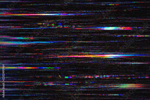 RGB Glitch Texture, Retro TV Static and Color Bars Background JPG